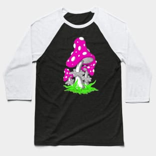 Purple toadstool Baseball T-Shirt